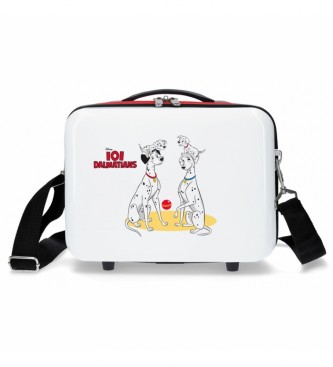 Disney Neceser ABS Dalmatians Family adaptable blanco, rojo -29x21x15cm-
