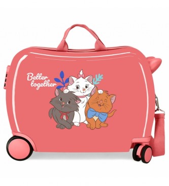 Disney Children's suitcase 2 multidirectional wheels Aristocats Better Together coral -38x50x20cm