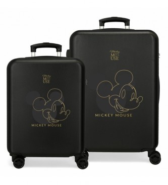 Disney Set di valigie Mikey Outline nero -46x65x23cm-