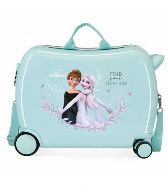 Disney Otroški kovček 2 kolesi večsmerni Frozen Memories turkizna -38x50x20cm