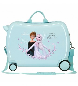 Disney Otroški kovček 2 kolesi večsmerni Frozen Memories turkizna -38x50x20cm
