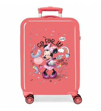 Disney Cabin suitcase Minnie Loving Life coral -38x55x20cm