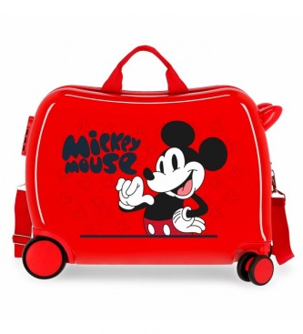Disney Valigia per bambini 2 ruote multidirezionali Topolino Fashion rosso -38x50x20cm-