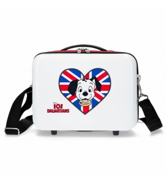 Disney Neceser ABS Dalmatian Lucky adaptable blanco, rojo -29x21x15cm-