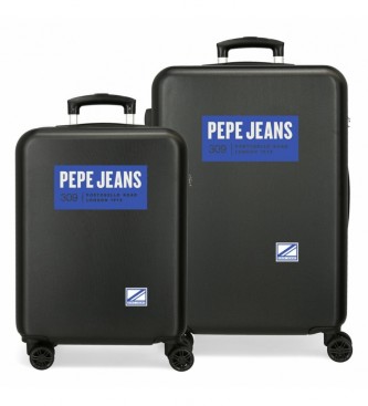 Pepe Jeans Ensemble de bagages Darren noir -46x65x23cm