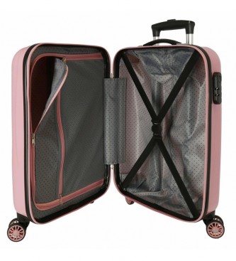 Enso Enso Love Vibes Suitcase Set pink -48x68x26cm
