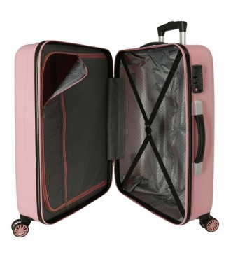 Enso Enso Love Vibes Suitcase Set pink -48x68x26cm
