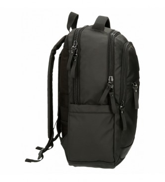 Pepe Jeans Hoxton 15.6'' laptop backpack three compartments noir