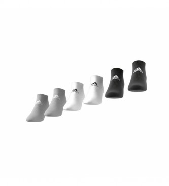 adidas Pacote de 6 meias CUSH LOW 6PP branco, preto, cinzento