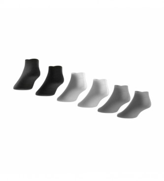 adidas Lot de 6 chaussettes CUSH LOW 6PP blanc, noir, gris
