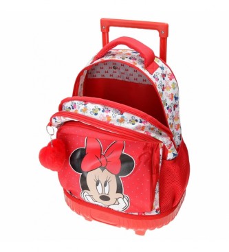 Joumma Bags Backpack with two wheels and two compartments Minnie Diva red -32x45x21cm