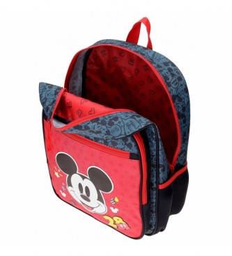 Joumma Bags Mickey Get Moving School Backpack 38cm com Trolley vermelho, azul 30x38x12cm