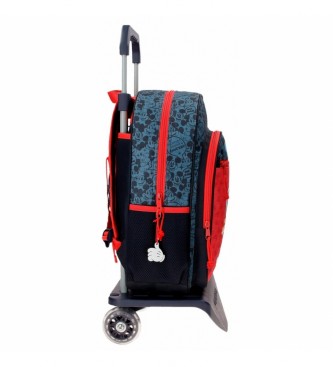 Joumma Bags Mickey Get Moving Šolski nahrbtnik 38cm z vozičkom rdeča, modra 30x38x12cm