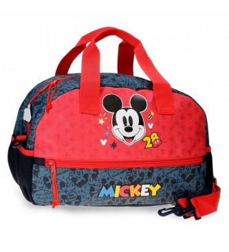 Joumma Bags Sac de voyage Mickey Get Moving 40cm rouge, bleu -40x25x18cm