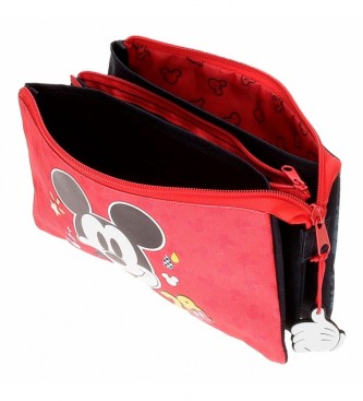 Joumma Bags Mickey Get Moving penalhus med tre rum rd, bl -22x12x5cm