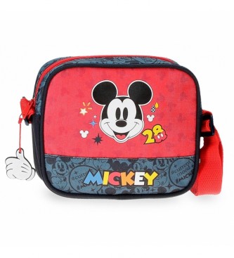 Joumma Bags Mickey Get Moving schoudertas klein rood, blauw -18x15x5cm