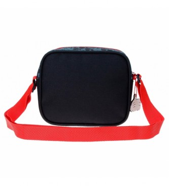 Joumma Bags Mickey Get Moving saco de ombro pequeno vermelho, azul -18x15x5cm
