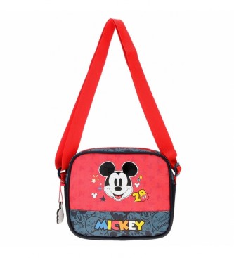 Joumma Bags Mickey Get Moving saco de ombro pequeno vermelho, azul -18x15x5cm