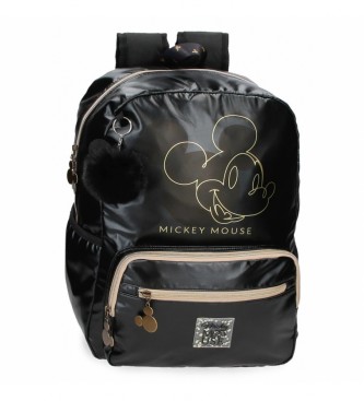 Joumma Bags Zaino scuola Mickey Outline con borsa per laptop nera