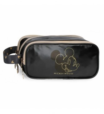 Joumma Bags Mickey Outline triple compartment pencil case black