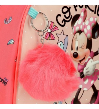 Joumma Bags Minnie Lovin Life preschool backpack 28cm with pink trolley
