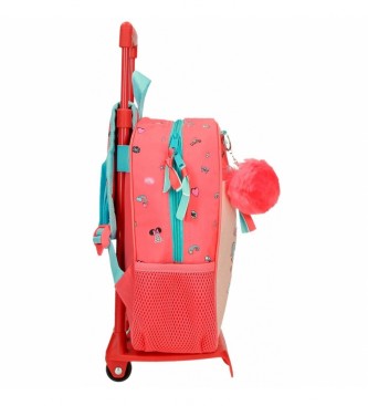 Joumma Bags Minnie Lovin Life preschool backpack 28cm with pink trolley
