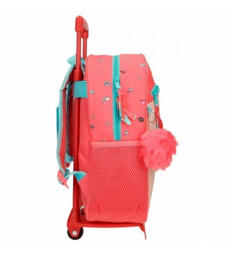 Joumma Bags Minnie Lovin Life 33cm roza nahrbtnik z vozičkom