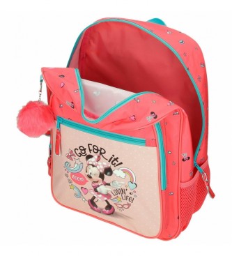 Joumma Bags Minnie Lovin Life 38cm tilpasselig skoletaske pink