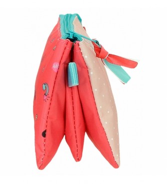 Joumma Bags Minnie Lovin Life Pencil Case met drie compartimenten Roze