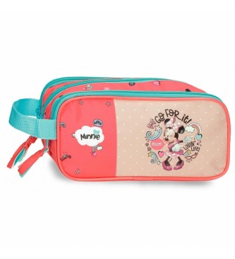 Joumma Bags Minnie Lovin Life torbica s trojnim zadrganjem roza barve