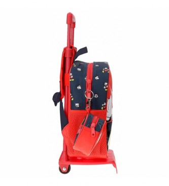 Joumma Bags Mickey Mouse Fashion rugzak met trolley rood