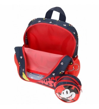 Joumma Bags Mochila Guardera Mickey Mouse Fashion con carro rojo