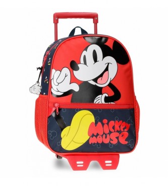 Joumma Bags Mickey Mouse Modni nahrbtnik 33 cm z rdečim vozičkom