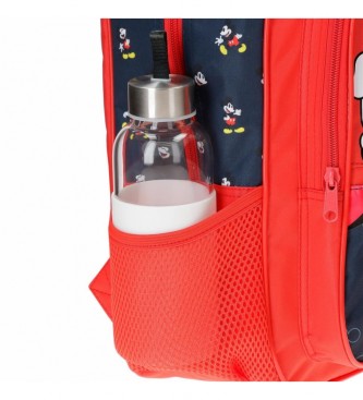 Joumma Bags Plecak Mickey Mouse Fashion 33 cm z czerwonym wózkiem