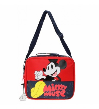Joumma Bags Mickey Mouse Fashion Kulturtasche mit rotem Schulterriemen