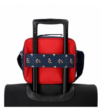 Joumma Bags Mickey Mouse Modna toaletna torbica z rdečim naramnim pasom