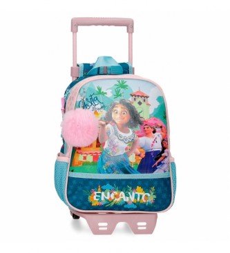Disney Encanto 28cm preschool backpack with blue trolley