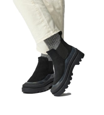 Pepe Jeans Skórzane buty za kostkę Ascot Young czarne 