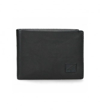 Pepe Jeans Leather wallet Chief Black -11x8x1cm