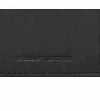 Pepe Jeans Leather wallet Chief Black -11x8x1cm