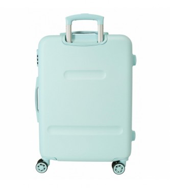 Enso Enso Keep The Oceans Clean Medium Rigid Suitcase -65x46x23cm- Turkis