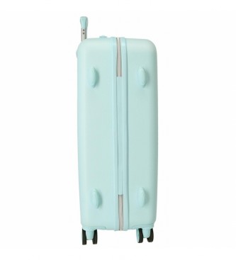 Enso Enso Keep The Oceans Clean Medium Hard Suitcase -65x46x23cm- Turquesa
