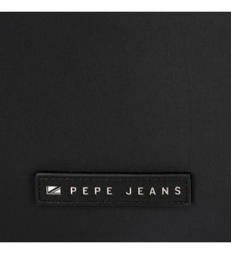 Pepe Jeans Monedero tres compartimentos Pepe Jeans Tessa negro -17,5x9,5x2cm-