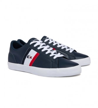 Lacoste Lerond Tricolor sneakers in navy leather