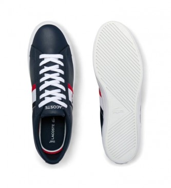 Lacoste Sneakers Lerond Tricolor in pelle blu navy