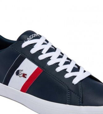 Lacoste Lerond Tricolor sneakers in navy leather