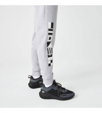 Lacoste White reflective printed tracksuit bottoms