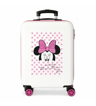 Disney Valise Mickey & Minnie blanche, rose -38x55x20cm