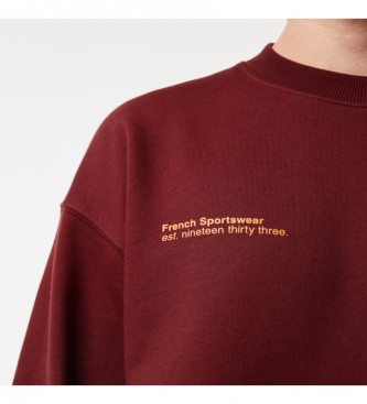Lacoste Sweatshirt med ls pasform rdbrun