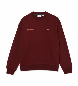Lacoste Sweatshirt med ls pasform rdbrun